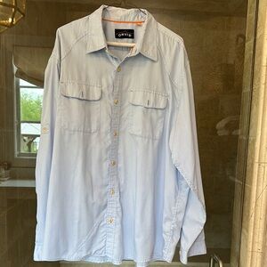 Orvis Light Blue Button-Up Shirt
